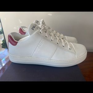 Prada Logo Leather Sneaker size 36 Womens
